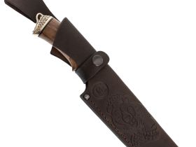 Нож Легионер, сталь дамаск, рукоять орех