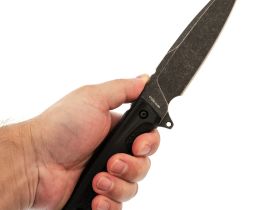Тактический нож НОКС Антей-3 Black, сталь AUS8, рукоять эластомер