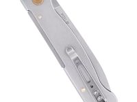 Складной нож SanRenMu Partner РТ711-SF, сталь 12C27, рукоять сталь, серебристый