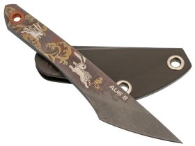 Скелетный нож N.C.Custom Киридаши Koi Rabbit Blue, сталь AUS-8