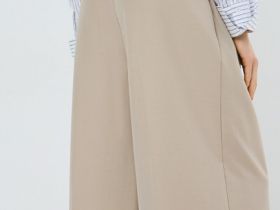 Широкие брюки с шерстью O'STIN x Яндекс Книги, Бежевый