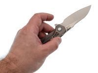 Складной нож Remette Kestrel, сталь S35VN, рукоять алюминий, серый/красный