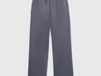 Широкие трикотажные брюки для девочек, Серый