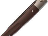 Складной нож Nimo Attendant, сталь дамаск, рукоять G10, коричневый