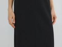 Прямая юбка миди, Черный