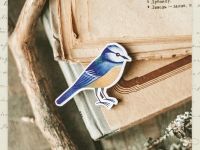 Деревянная брошка Дворникова А. "Синичка"