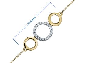 Браслет из комбинированного золота э4812бр08165100