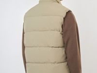 Стёганый утеплённый жилет с воротником-стойкой, Бежевый