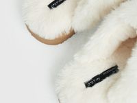 Домашние тапочки с искусственным мехом, Бежевый