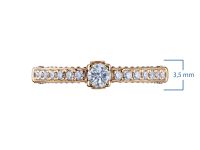 Кольцо из красного золота с бриллиантами э0201кц04154100