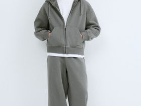 Толстовка на молнии для девочек, Серый