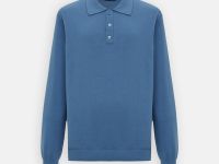 Поло с длинным рукавом из хлопка