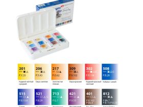 Набор акварели "Белые ночи" Городской пейзаж 12 цв пластик