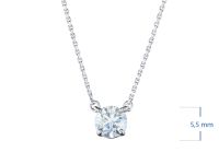 Колье из белого золота с бриллиантом э4701кл08210860