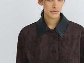 Куртка из искусственной замши, Коричневый