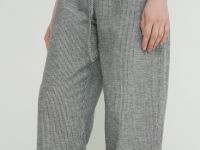 Льняные брюки Baggy, Серый