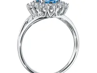 Кольцо из белого золота с топазом э4771кц04210404