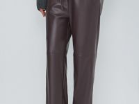 Брюки из искусственной кожи, Фиолетовый