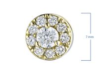 Классическая подвеска из желтого золота с бриллиантами э0301пд04182500