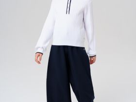 Джемпер трикотажный с воротником поло для девочек