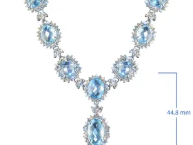 Колье из серебра с топазами э0609кл05260350