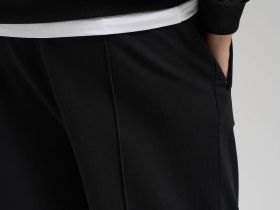 Трикотажные брюки объемного кроя из хлопка пике