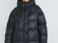 Пуховик с натуральным утеплителем, Черный
