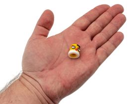 Бусина Angry bird, желтая, стекло