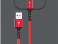 Кабель Pero DC-06 USB / Apple Lightning / microUSB / USB-C 2 м Красный