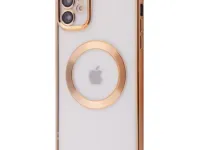 Чехол-накладка Fashion Case Magsafe для Apple iPhone 11 пластиковый (золотая рамка)