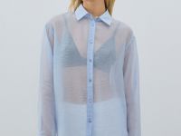 Блузка из лиоцелла, Голубой