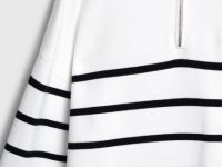 Джемпер с воротником-стойкой на молнии, Белый