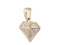 Подвеска из желтого золота с бриллиантами э0301пд04210027