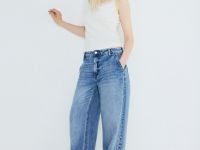 Топ в рубчик с декором из кружева, Белый