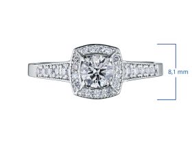 Кольцо из белого золота с бриллиантами э0901кц11160500