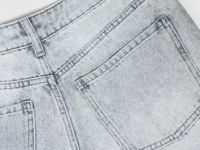 Широкие джинсы со средней посадкой, Серый