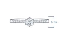 Кольцо из белого золота с бриллиантами э0901кц09210001