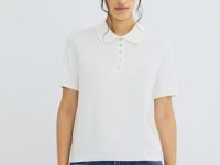 Джемпер с коротким рукавом, Белый