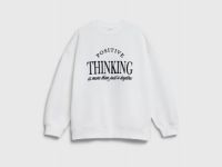 Свитшот с вышивкой для девочек, Белый