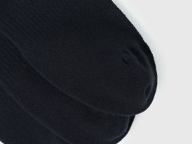 Короткие фитнес-носки с поддержкой стопы, 3 пары, Черный