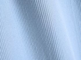 Вязаное платье в рубчик с воротником-стойкой, Голубой