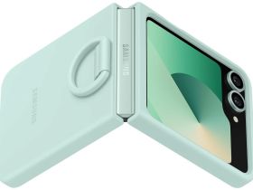 Чехол Samsung Silicone Case для Z Flip6/Flip7 FE Мятный