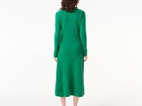 Женское шерстяное платье Lacoste с длинным рукавом
