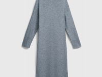 Платье-свитер с содержанием шерсти, Серый