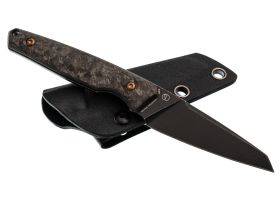 Туристический нож Kansept Parr blackwash сталь S35VN, рукоять Shred Carbon Fiber