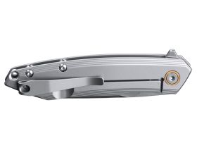 Нож складной Ruike P831S-SA, сталь 14C28N, рукоять сталь, серый