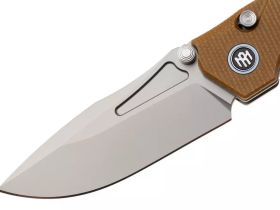Складной нож Remette Rhino, сталь 14C28N, рукоять микарта, коричневый