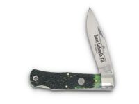 Складной нож Queen Cutlery Lockback, сталь 1095, рукоять рог, зеленый