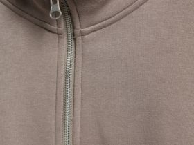 Толстовка с воротником-стойкой на молнии, Бежевый
