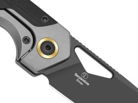 Складной нож Kizer Serpentine, сталь Elmax, рукоять титан/микарта, серый